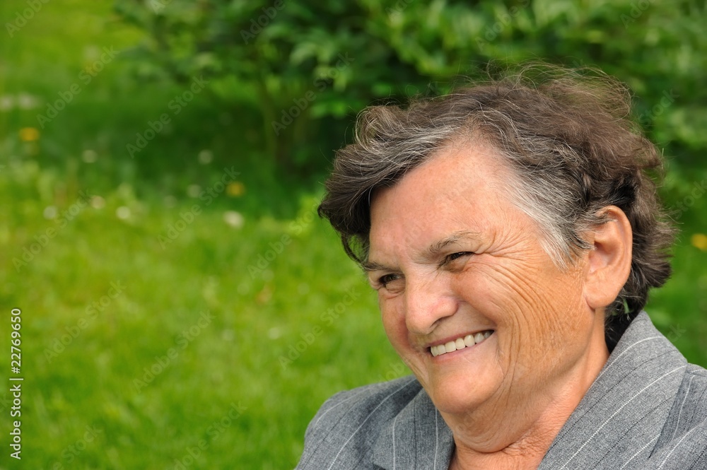 Senior woman smiling Senior woman smiling