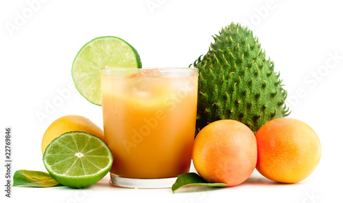 Tropical fruits and fresh juice