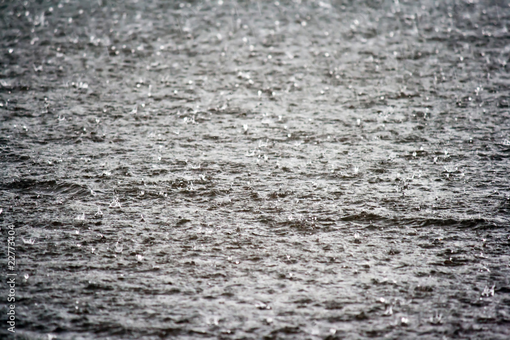 Rain drops rippling background
