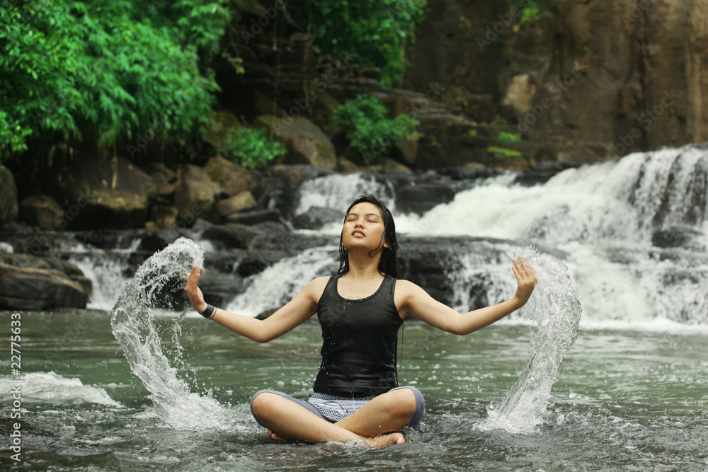yoga or meditation in nature