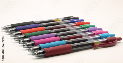 Multi colored gel pens