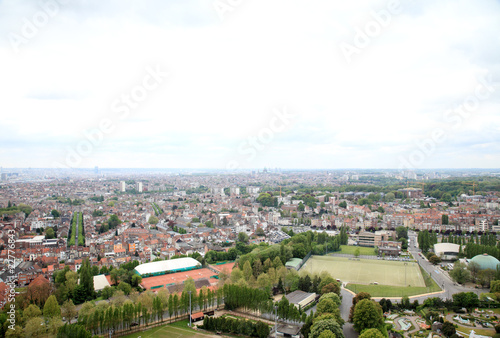 Aerial view cityscape of Brussels