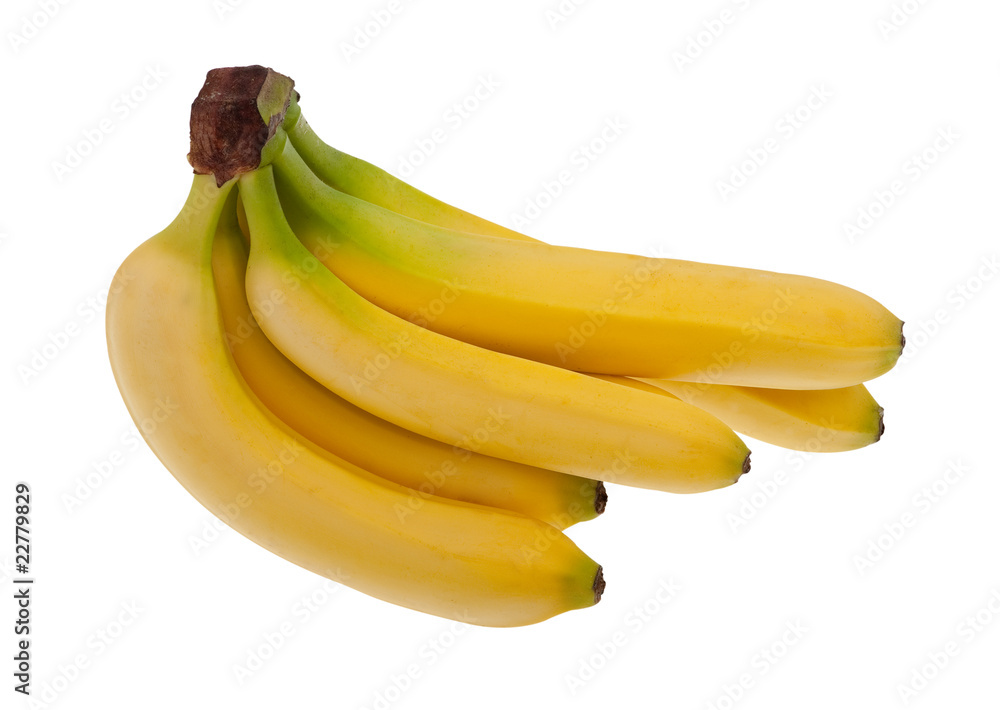 Banana with exact hand made clipping path