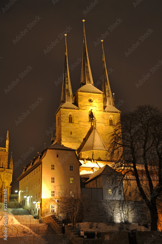 St. Severi Kirche vom Domberg zu Erfurt
