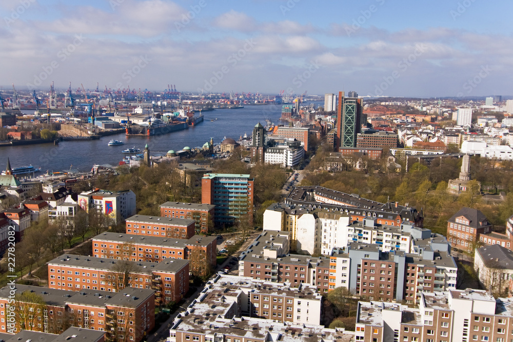 Panorama Hamburg, Hamburger Hafen, St. Pauli