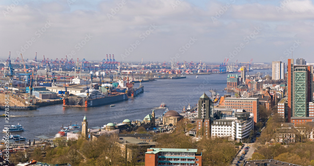 Panorama Hamburg, Hamburger Hafen, Landungsbrücken Panorama Hamburg, Hamburger Hafen, Landungsbrücken