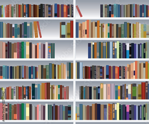 vector modern bookshelf