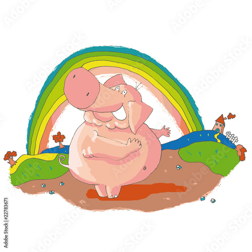 Le cochon heureux
