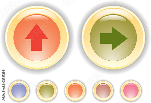 Vector buttons with arrow icon Free Download Vector buttons with arrow icon - GFXLoad