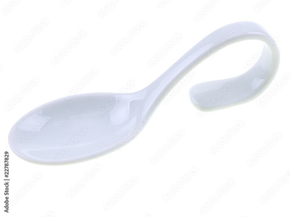empty white spoon to fill up isolated on white background empty white spoon to fill up isolated on white background