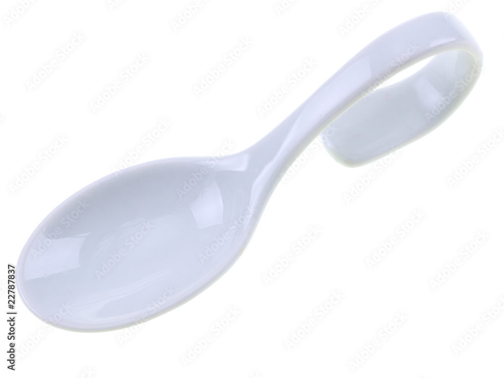 empty white spoon to fill up isolated on white background empty white spoon to fill up isolated on white background