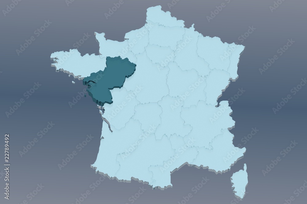 région pays de la loire sur france 3D