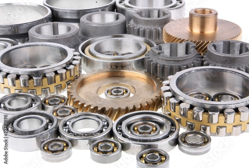 The gears and bearings