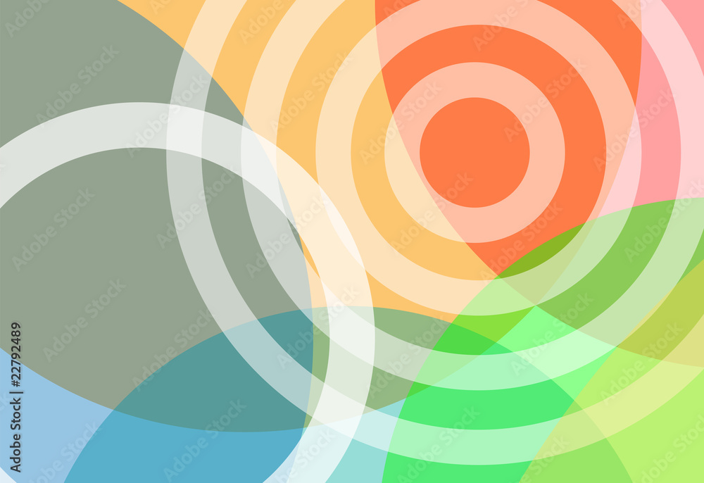 Bright colors circles transparency gradient background