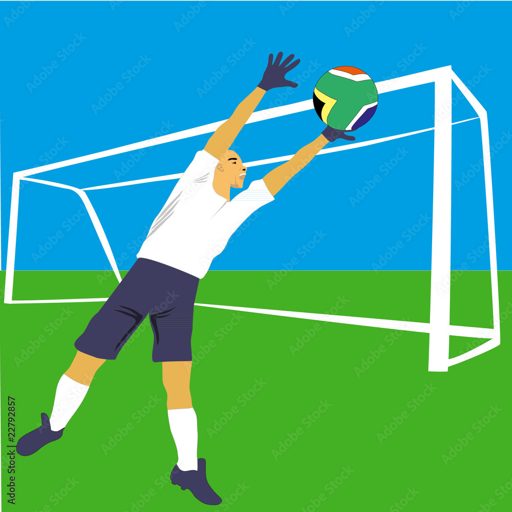 Fototapeta premium Jumping goalie