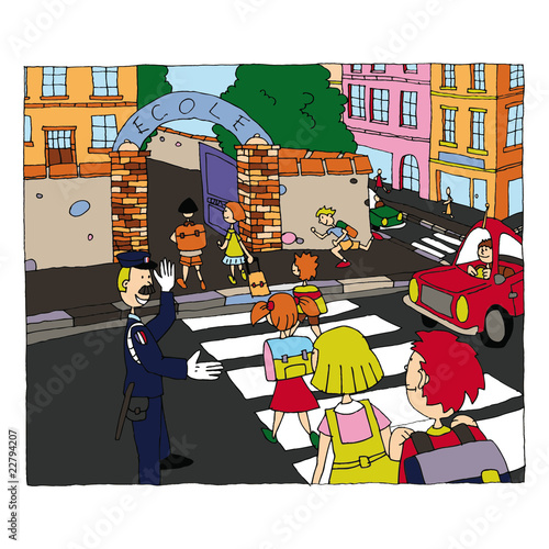 Passage piéton le chemin de l'école