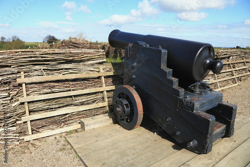 Antique cannon from the island Als in Denmark