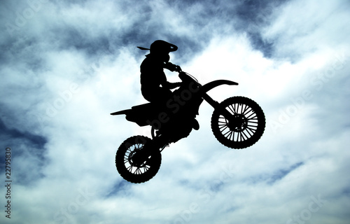 Fototapeta Naklejka Na Ścianę i Meble -  Moto racer in sky