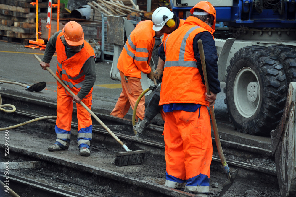 Fototapeta premium Gleisbau