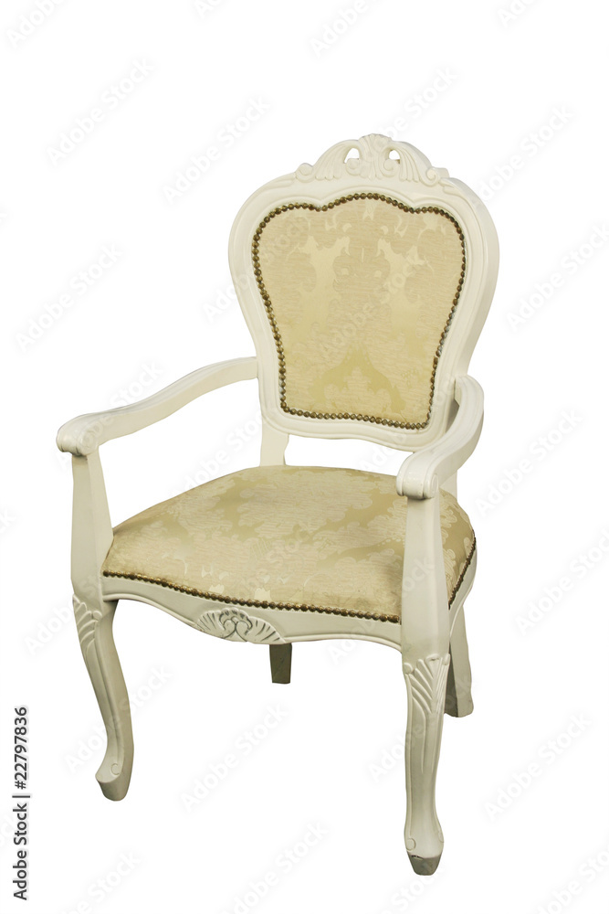 Antique chair, isolated on white Antique chair, isolated on white
