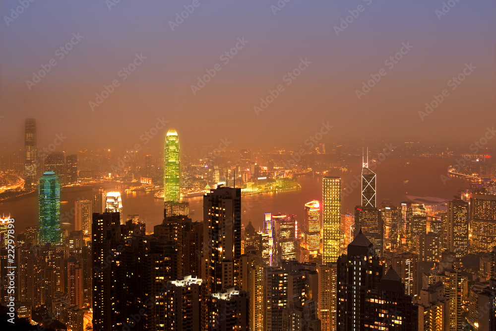 Hongkong bei Nacht