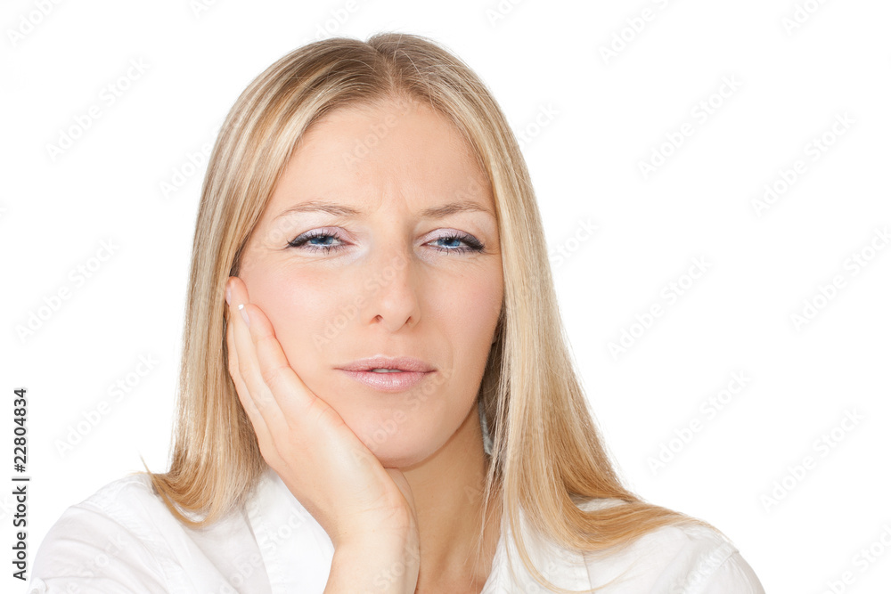 Woman with tooth pain Woman with tooth pain
