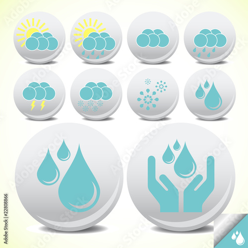 Weather icons vector background