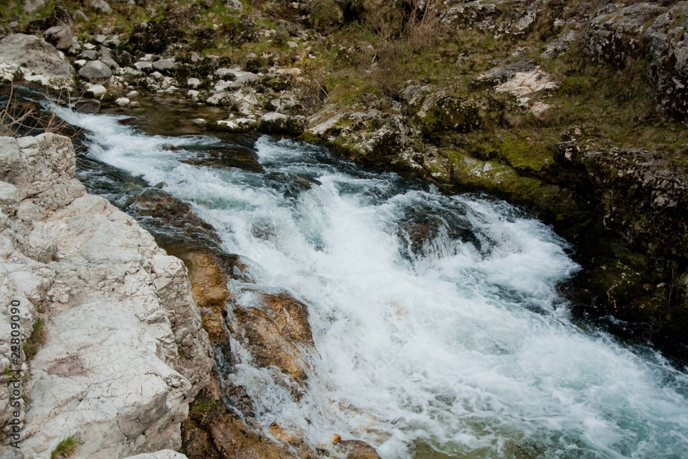 Waterfall with stones Waterfall with stones