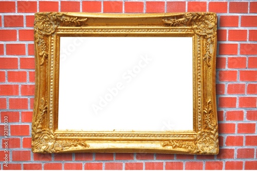 blank image frame and wall photo