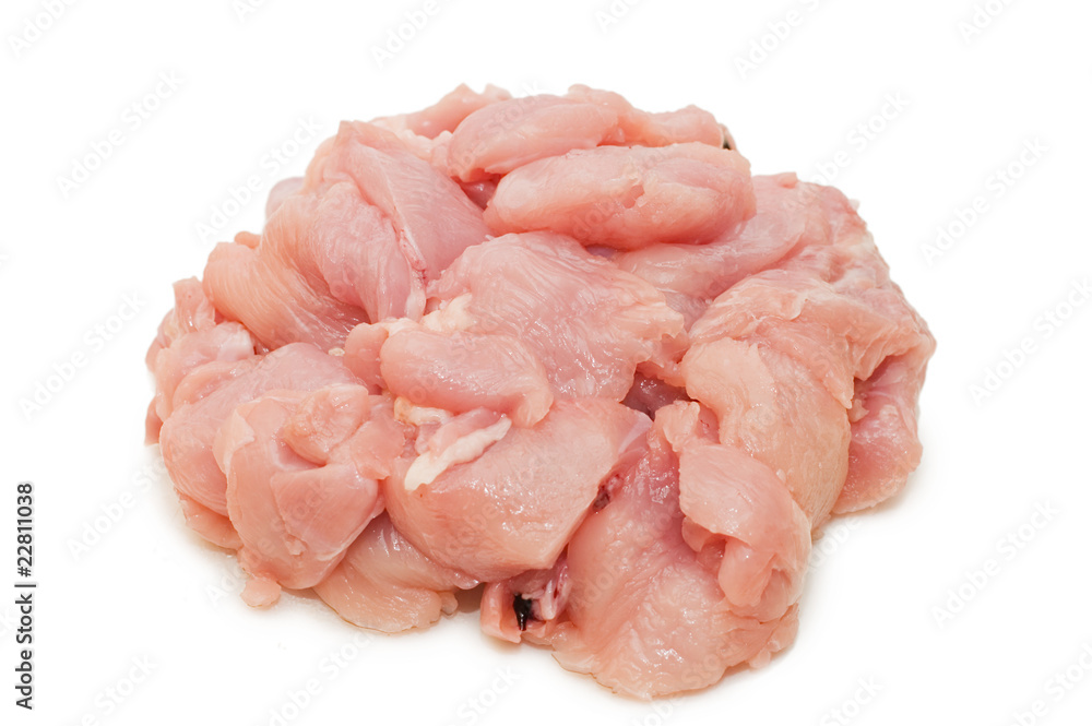 Fresh meat isolated on white background