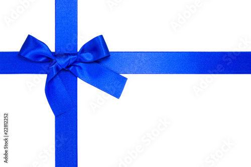 blue cross ribbon with bow