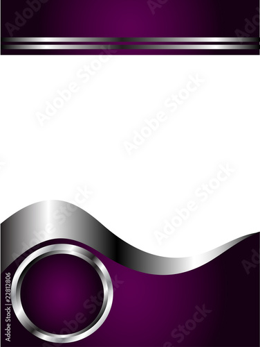 A deep purple and Silver Business card
