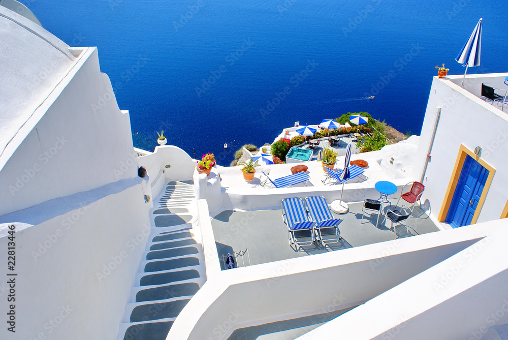 Fototapeta Architektura na wyspie Santorini, Grecja