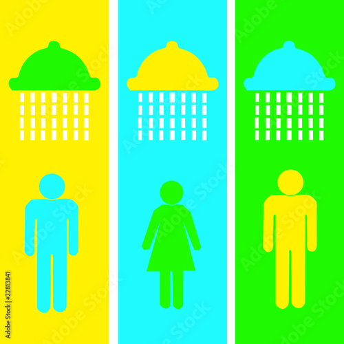 shower vector illustration