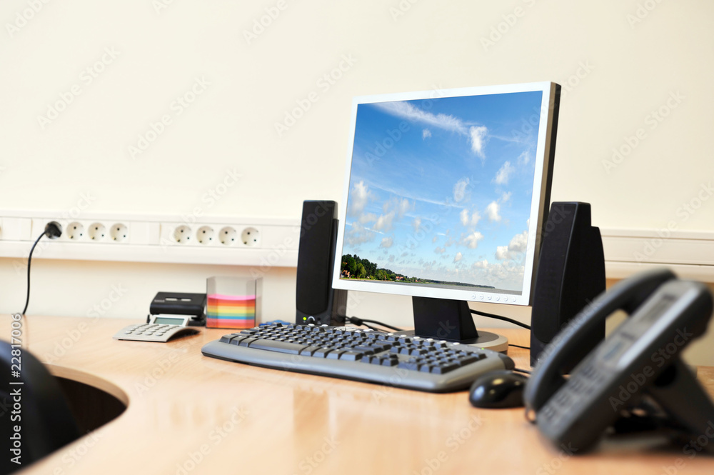 Workplace in office Workplace in office