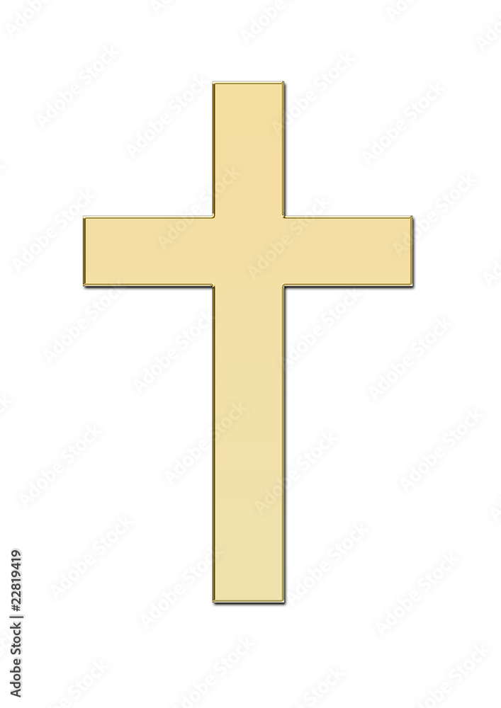 Simbolo de la Cruz en oro