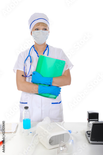 Nurses in masks. photo