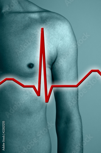 Obraz na płótnie Heartbeat - concept w salonie