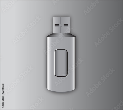 Pendrive on gray background vector