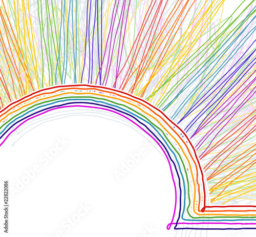 sketchy rainbow background