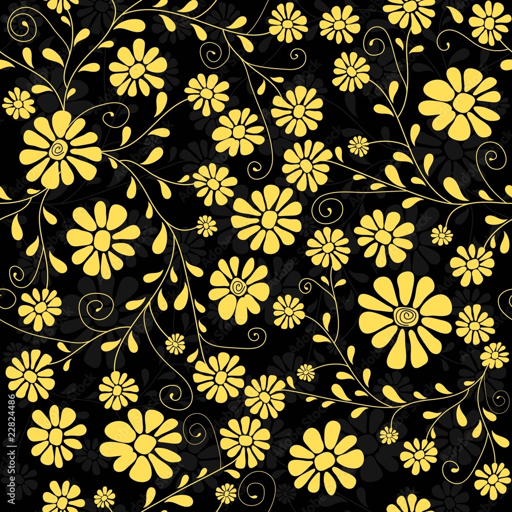 Seamless floral dark pattern Seamless floral dark pattern