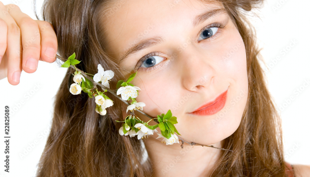 Naklejka premium Lovely teen girl