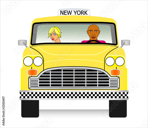 Old yellow taxi