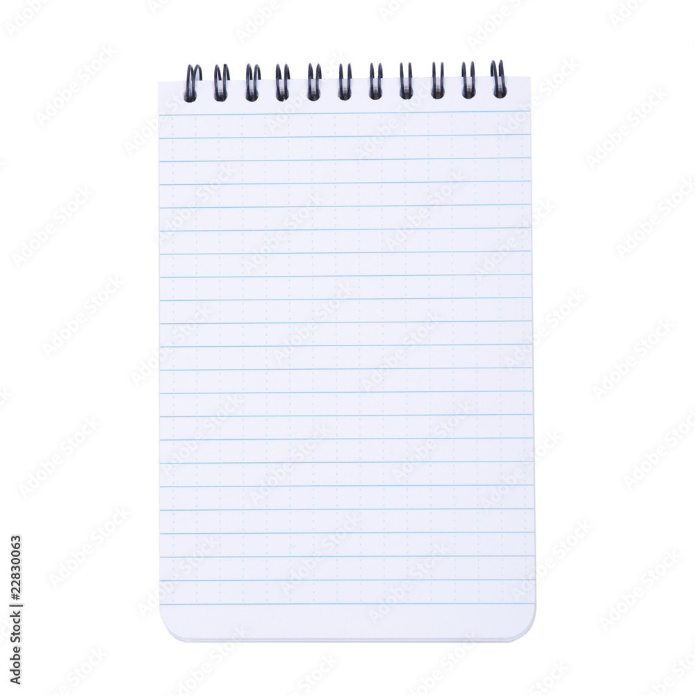 Open Notepad Isolated on White Background Open Notepad Isolated on White Background