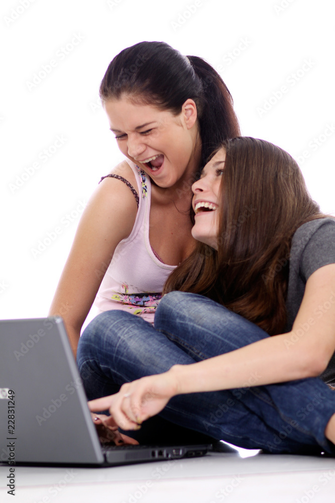 Girl working on a laptop Girl working on a laptop