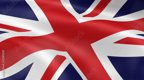 Obraz na plátně United Kingdom flag in the wind