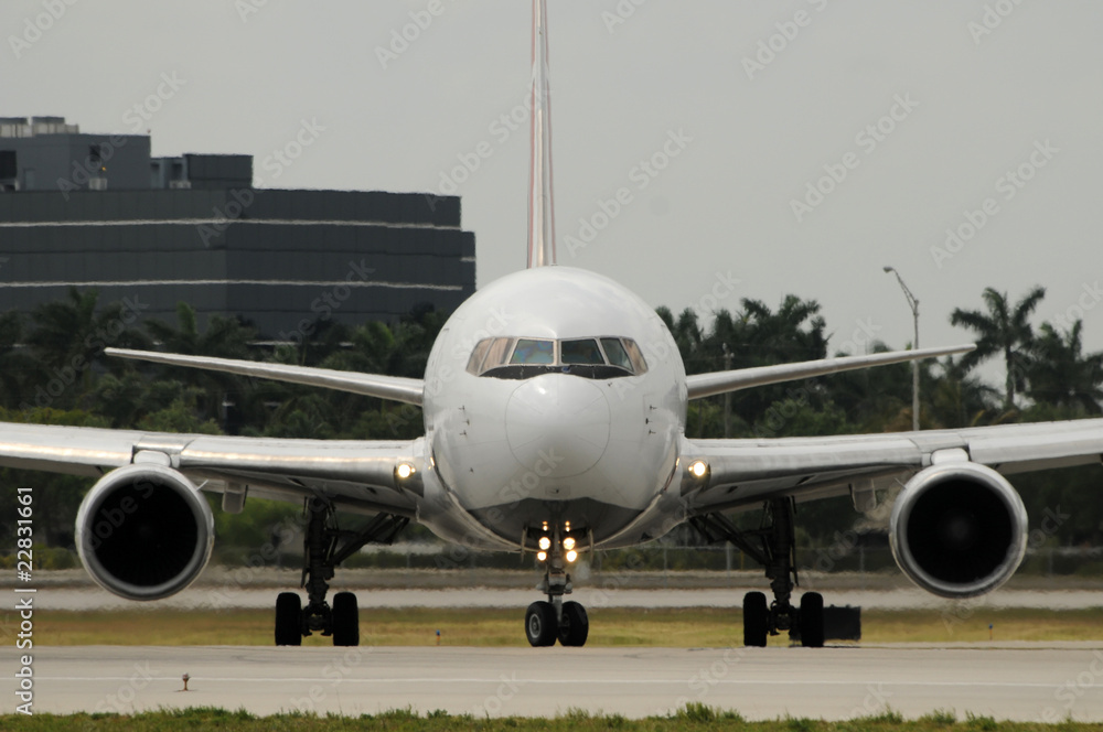Naklejka premium Jetliner front view