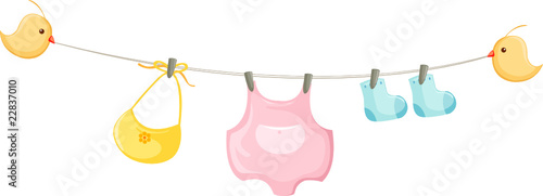 baby clothes on a clothesline