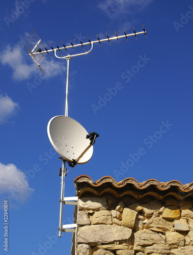 Obraz na płótnie Antennes de toit