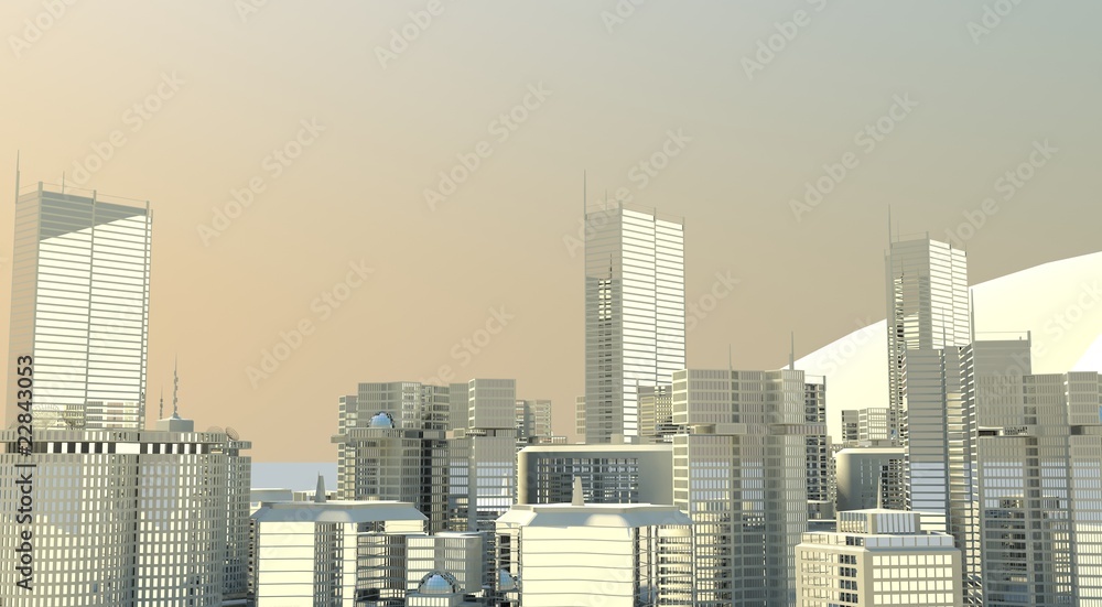skyline background, hdtv format
